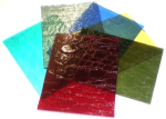 Craquele-Antikglas aus Frankreich - 6er-Glaspaket, je ca 15 x 20cm